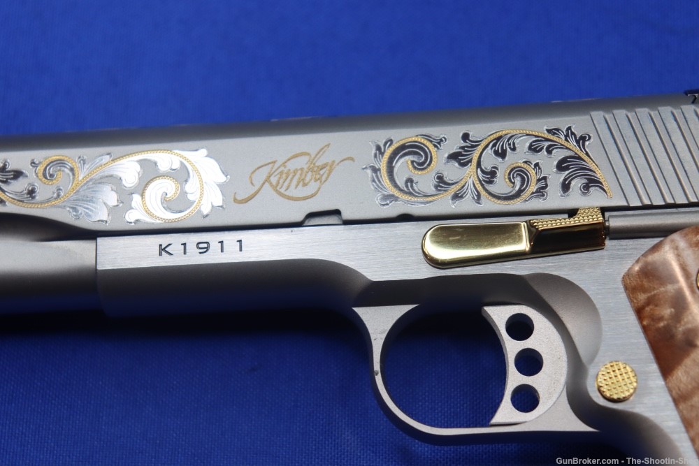 Kimber 1911 SILVER DELUXE Pistol GOLD ENGRAVED 45ACP 1 of 200 K1911 Model-img-13