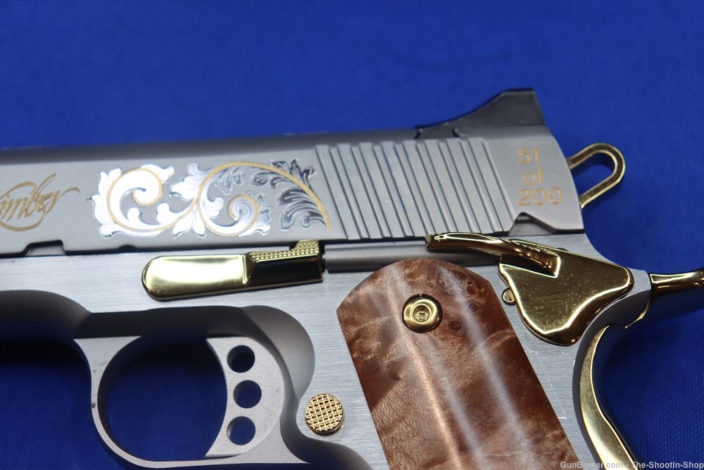 Kimber 1911 SILVER DELUXE Pistol GOLD ENGRAVED 45ACP 1 of 200 K1911 Model-img-15