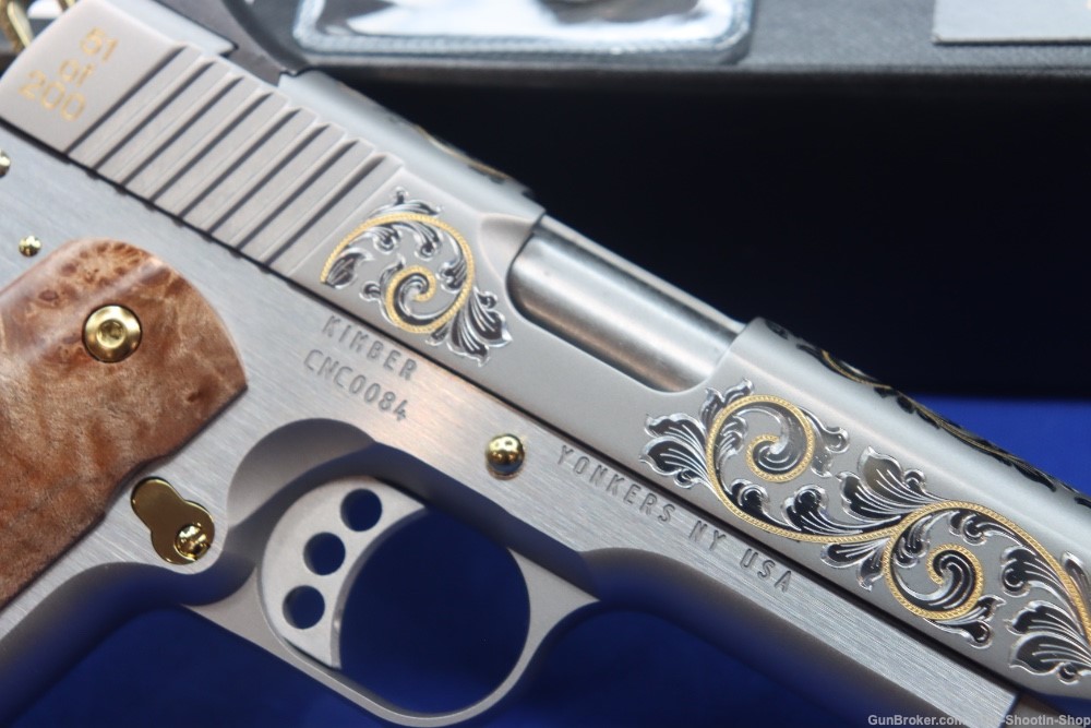 Kimber 1911 SILVER DELUXE Pistol GOLD ENGRAVED 45ACP 1 of 200 K1911 Model-img-5