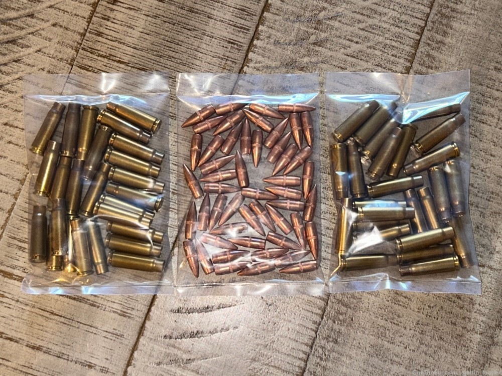 7.62x39 Steel Core Bullets & IMI Primed Unfired Brass NOS-img-0