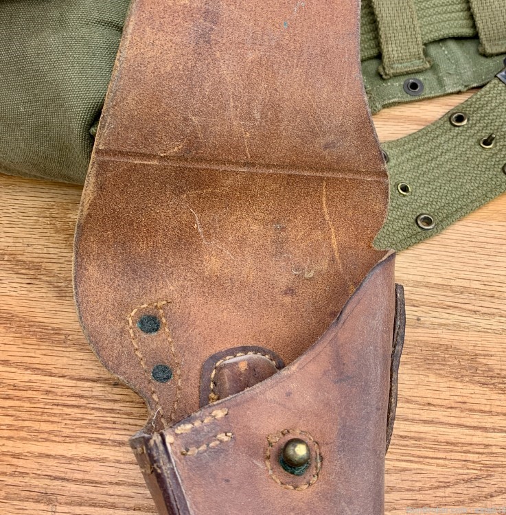 1943 COLT M1911A1 WWII HOLSTER, COMPLETE RIG & FACTORY LETTER .45 AUTO-img-7