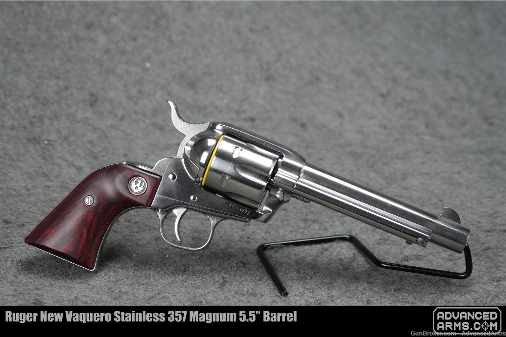 Ruger New Vaquero Stainless 357 Magnum 5.5” Barrel-img-1