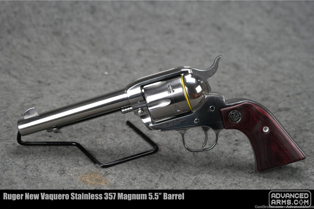 Ruger New Vaquero Stainless 357 Magnum 5.5” Barrel-img-0