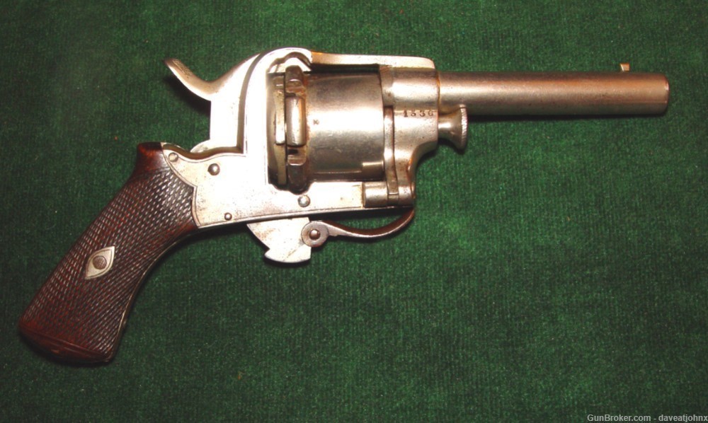 Rare Civil War Era Belgian, ROCOUR Pinfire Revolver Swing Out Cylinder 6mm -img-17