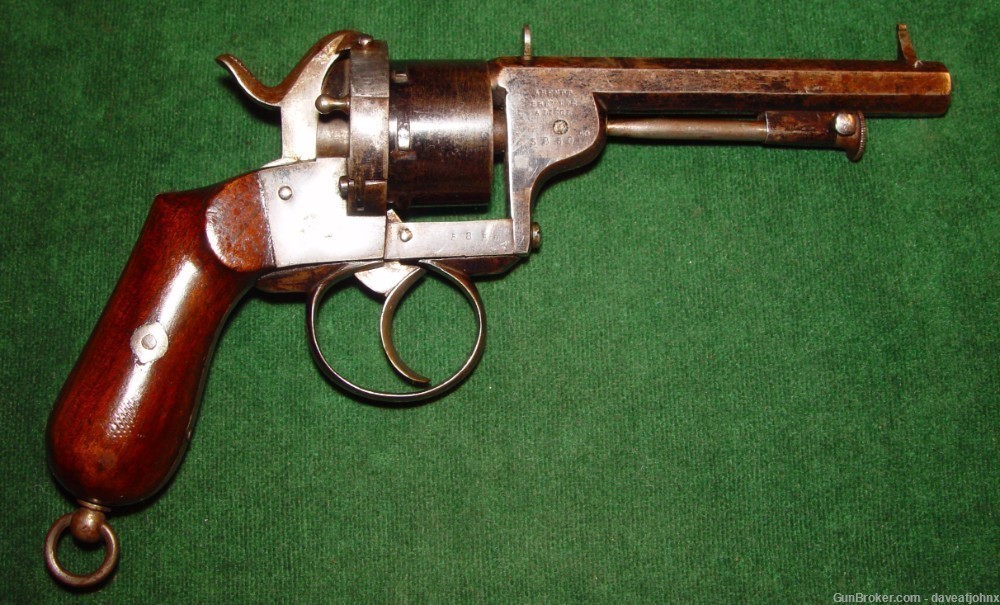 Civil War Era MAURICE ARENDT 9mm Pinfire Revolver-img-1