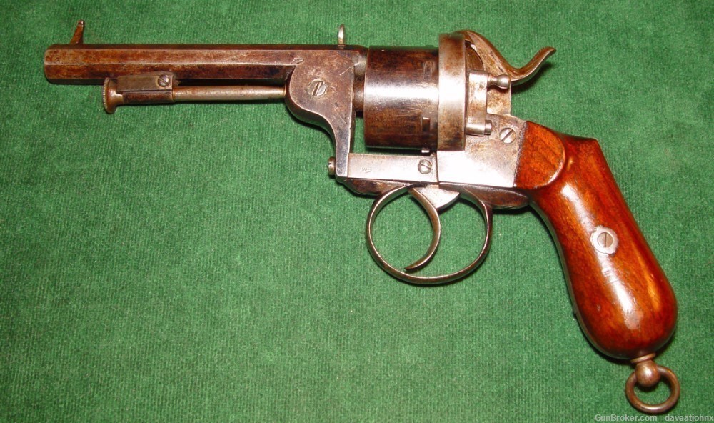Civil War Era MAURICE ARENDT 9mm Pinfire Revolver-img-2
