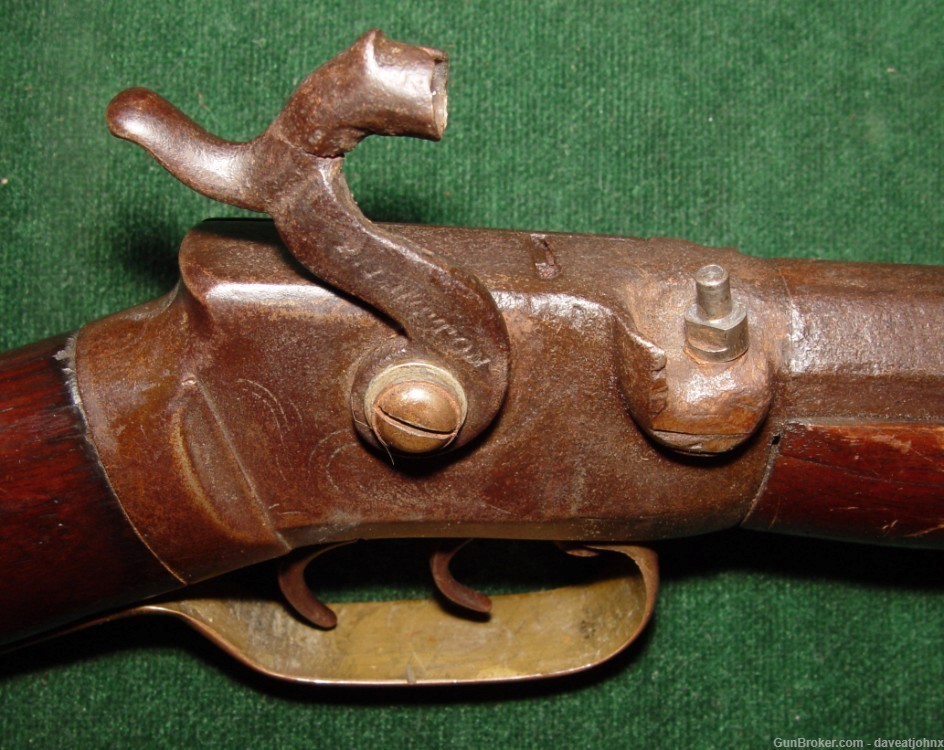 Rare 1840's Iron Frame Allen STYLE Single Shot Percussion Rifle-img-3