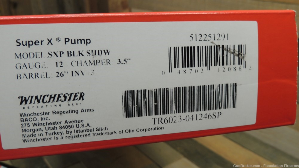 NEW - Winchester SXP Black Shadow - Pump Action 12ga 26" 3 1/2"-img-3