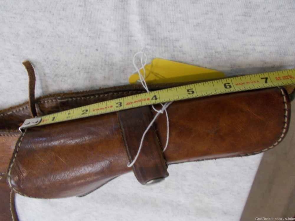 Brown leather .357mag Cartridge Belt & Holster-img-6