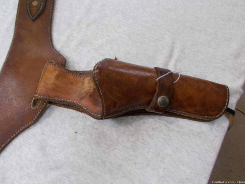 Brown leather .357mag Cartridge Belt & Holster-img-4
