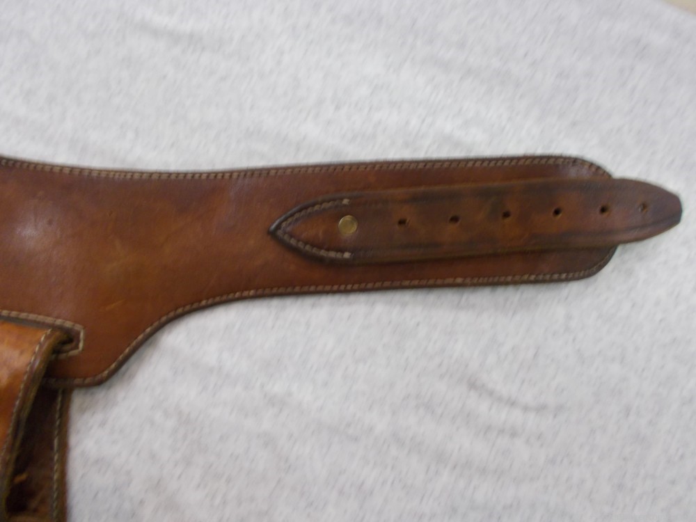 Brown leather .357mag Cartridge Belt & Holster-img-3
