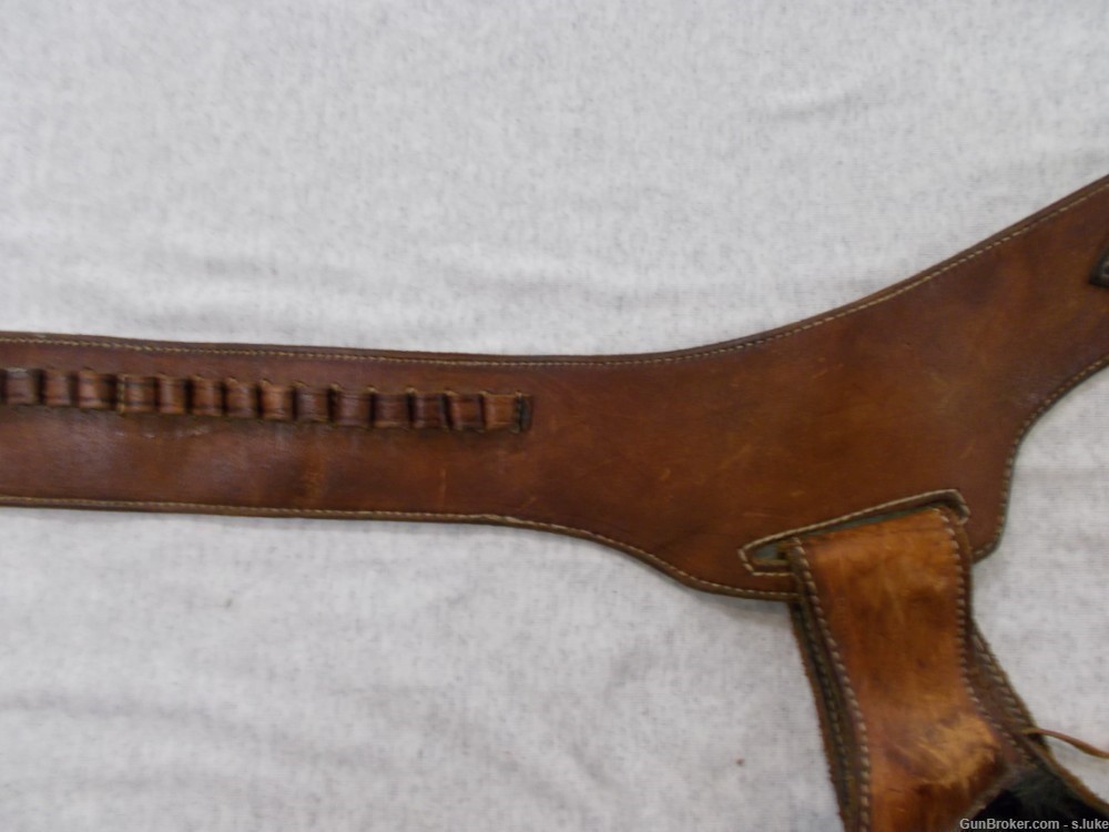 Brown leather .357mag Cartridge Belt & Holster-img-2