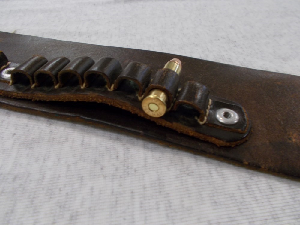 Leather .357mag Cartridge Belt. No Holster. 40"-img-6