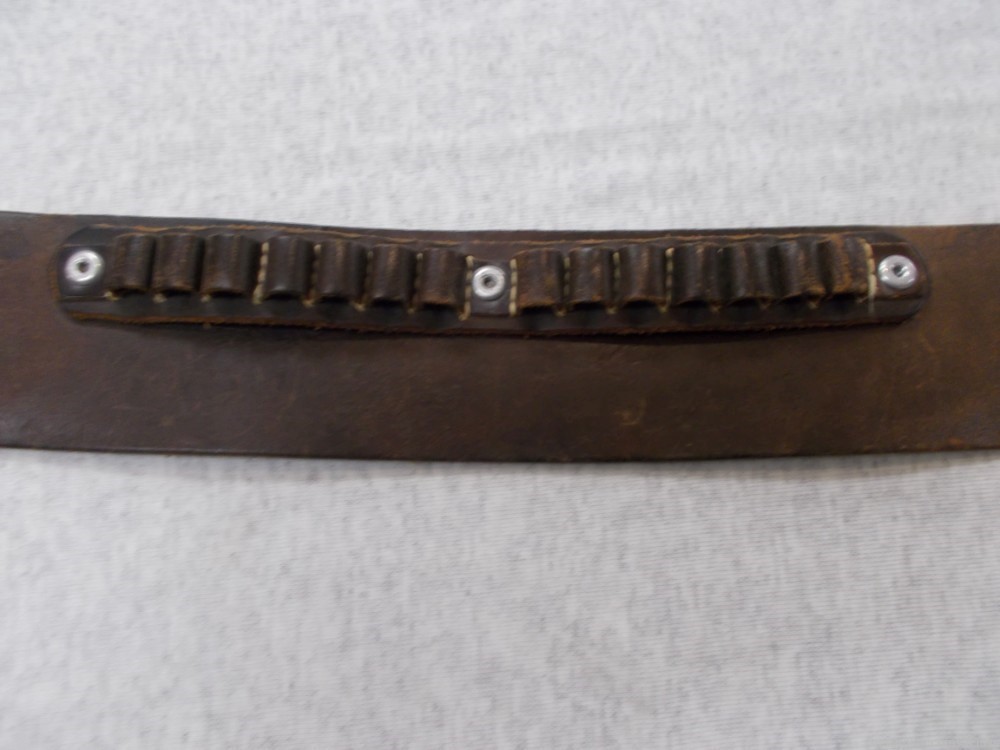 Leather .357mag Cartridge Belt. No Holster. 40"-img-2