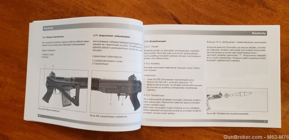 Swiss SIG 552 Commando Manual RARE  550 551 553 751 PE90 *NEW*-img-4