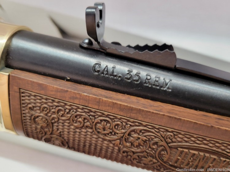 Henry H024-35 Side Gate 35 Remington Lever Action 5+1 20 Polished Brass -img-1
