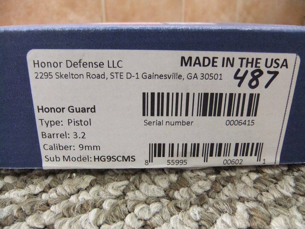 Honor Defense Sub model Honor Guard 9mm Ambidextrous  NIB HG9SCMS  USA made-img-9