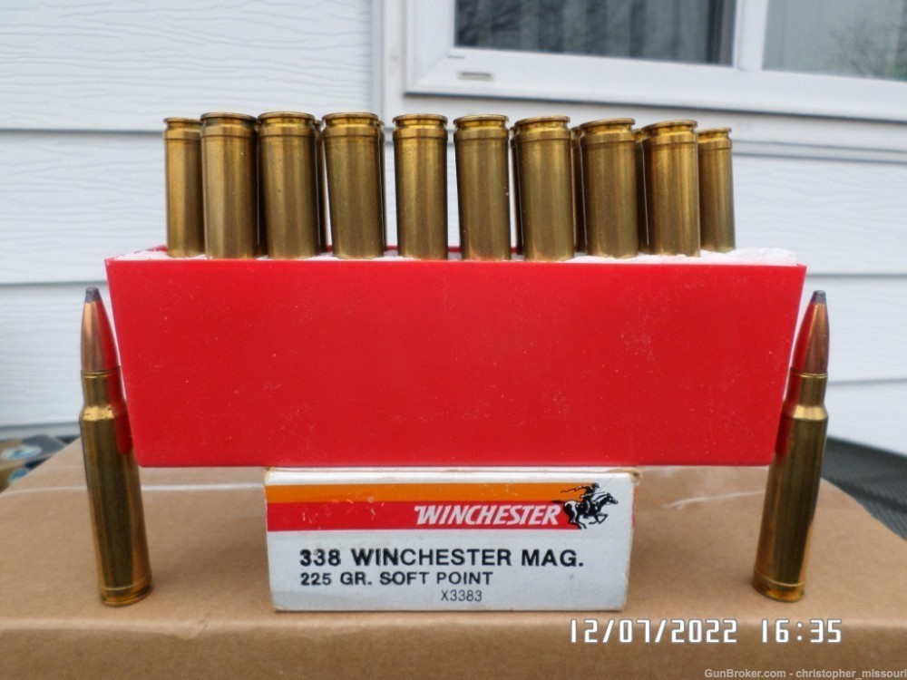 Winchester Super-X 338 Win Mag cal ammo 1 box 20 rds 225 gr PSP Power Point-img-0
