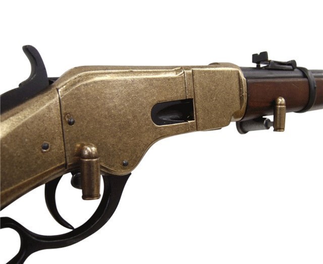 Winchester M1866 BRASS WESTERN LEVER ACTION RIFLE-img-1