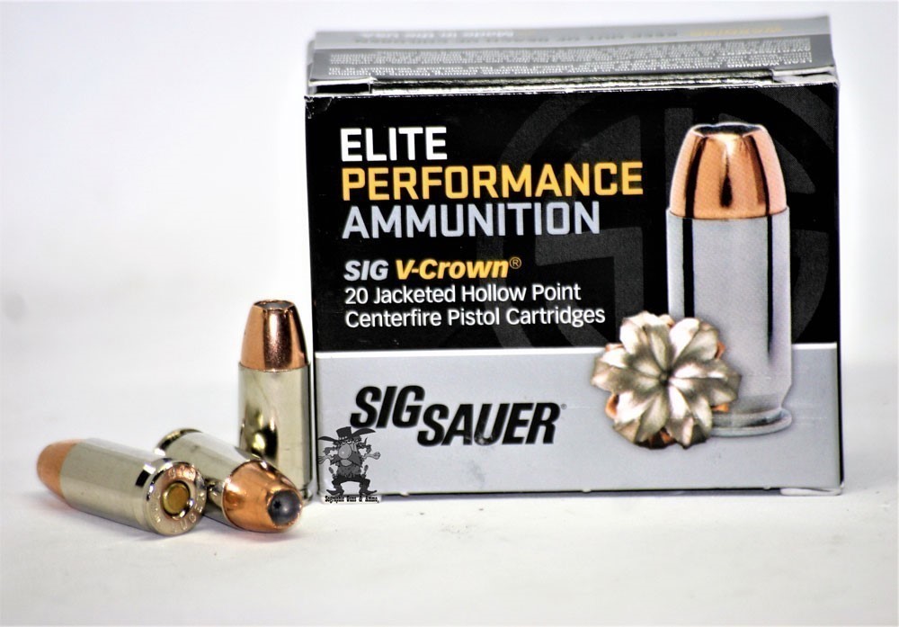 9MM JHP SigSauer Elite JHP 9 MM 124 gr V CROWN Carry Protect 20 rds-img-0