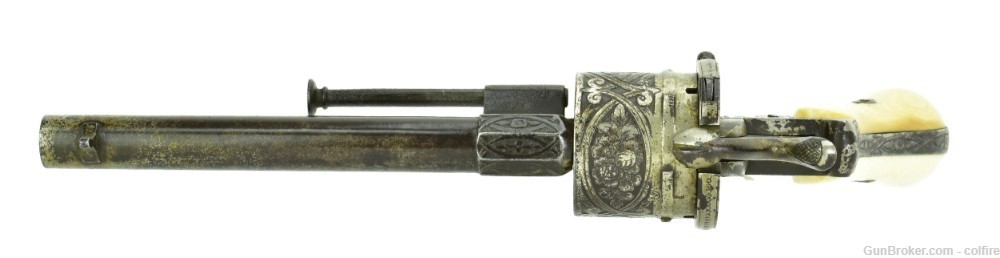 Engraved Belgian Pinfire Revolver (AH5402)-img-1