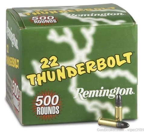 Remington 22LR 40GR RN ThunderBolt 500 Round Bulk Pack-img-0