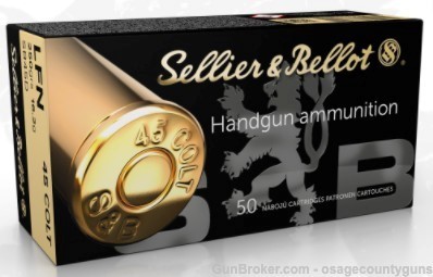 Sellier & Bellot Lead Flat Nose - 250gr - 45 Colt - 50rds-img-1