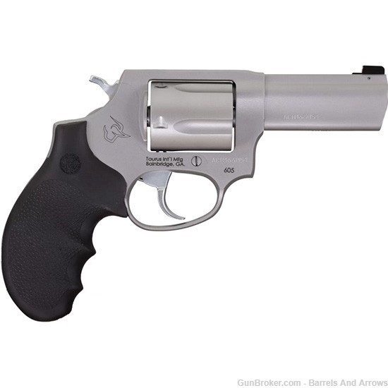 Taurus 2-60539NS Defender 605 Revolver, 357 Mag, 3" Bbl, Stainless Steel-img-0