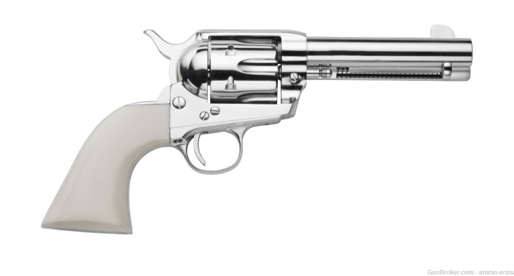 Traditions 1873 Single Action .45 LC 4.75" Nickel / White PVC SAT73-131-img-1