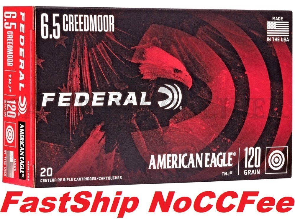 FEDERAL AMERICAN EAGLE 6.5CM CREEDMOOR 120GR. AE65CRD3 6.5 CM-img-0
