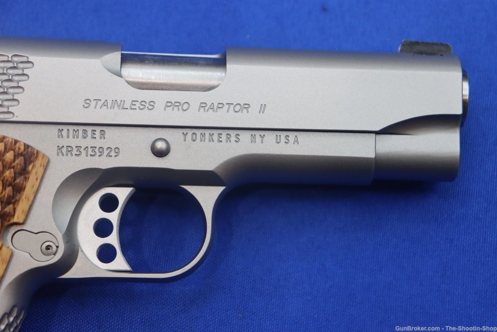 Kimber Model Stainless Pro Raptor II 1911 Pistol 45ACP Night Sights 4" 45-img-1