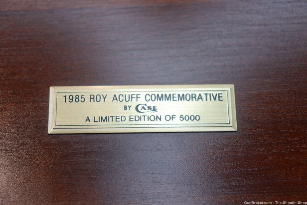 Case XX Roy Acuff Commemorative Gunstock Knife w Music Box Display STAG LE-img-14
