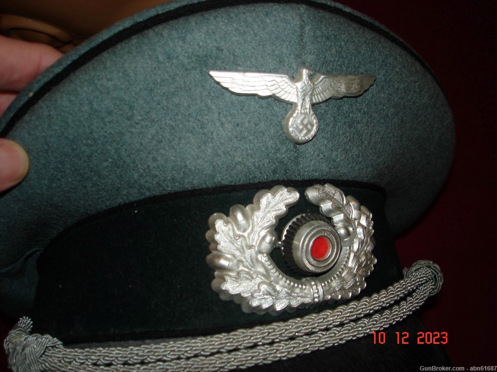 WWII German Administrator/Pioneer Heer Army officers Visor cap-img-4