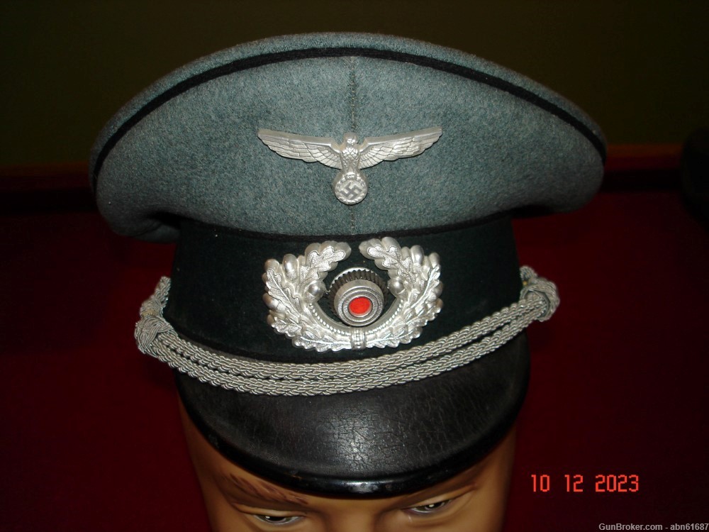 WWII German Administrator/Pioneer Heer Army officers Visor cap-img-0