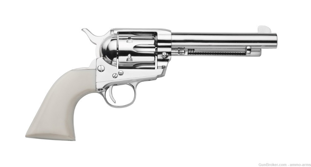 Traditions 1873 Single Action .45 LC 5.5" Nickel / White PVC SAT73-132-img-1