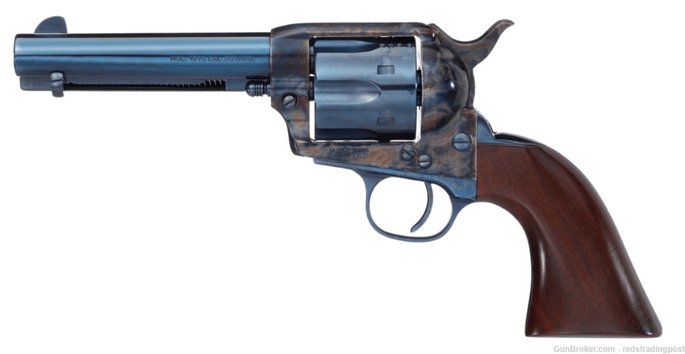 Taylor's & Co Uberti 1873 Cattleman 4.75" 357 Mag Charcoal Revolver 555119-img-1