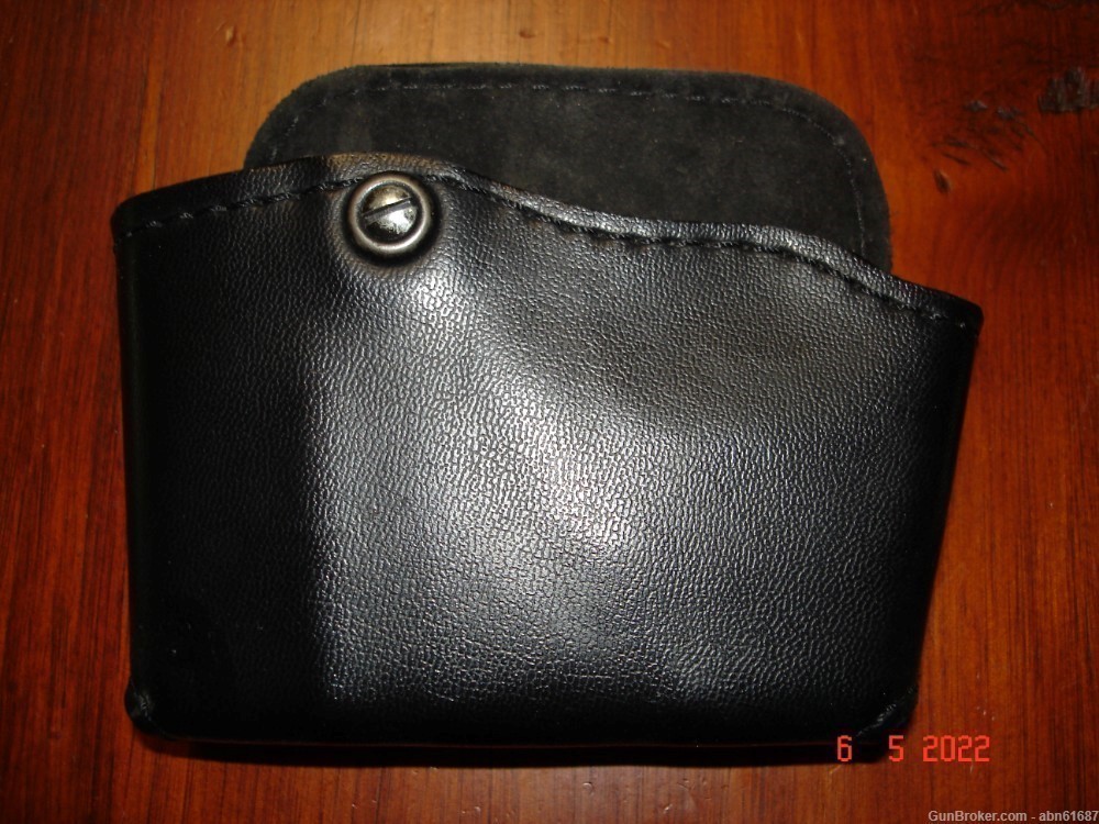 Safariland 573 combo magazine handcuff leather pouch blk-img-0