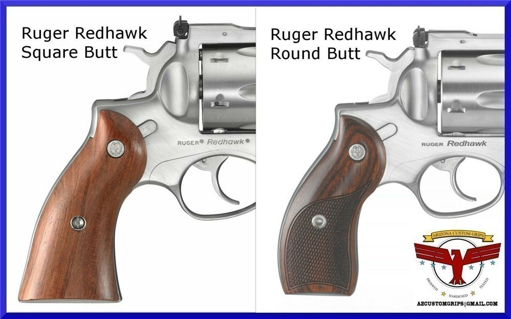 Ruger Redhawk Round Butt Magna-Tusk™ Ivory Grips  Serpentine Checkering-img-1