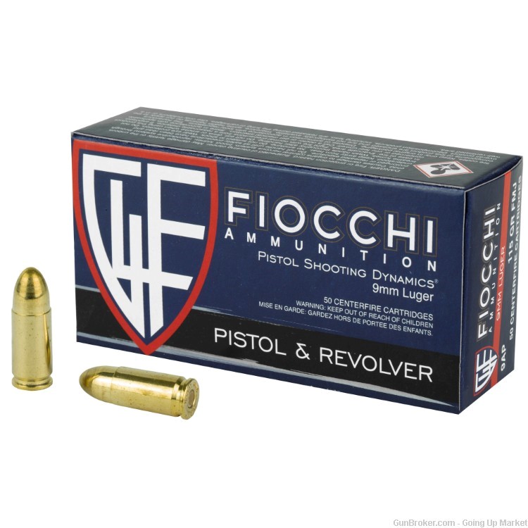 Fiocchi Brass 9mm 115 grain FMJ 1000 rounds (FREE RANGE DAY TRAINING PACK!)-img-3