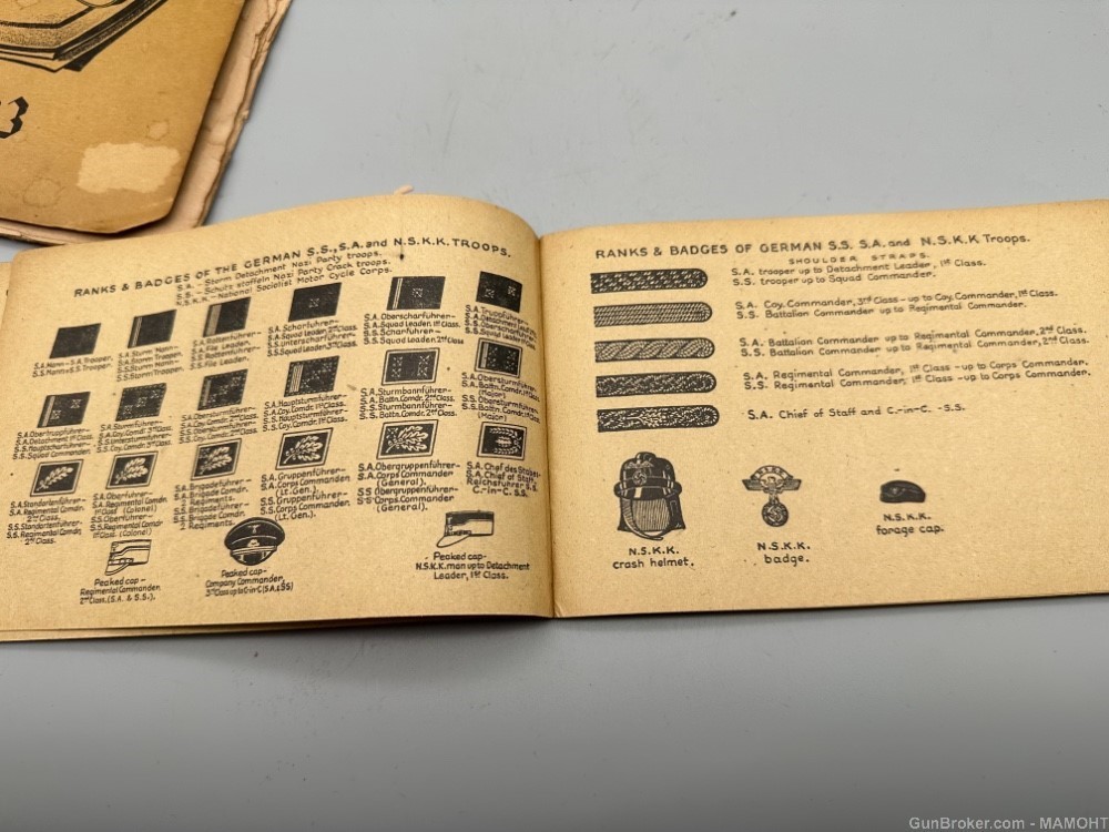 WW2 US Army Books on German Army Uniforms Intelligence data Badges ID 1943-img-17