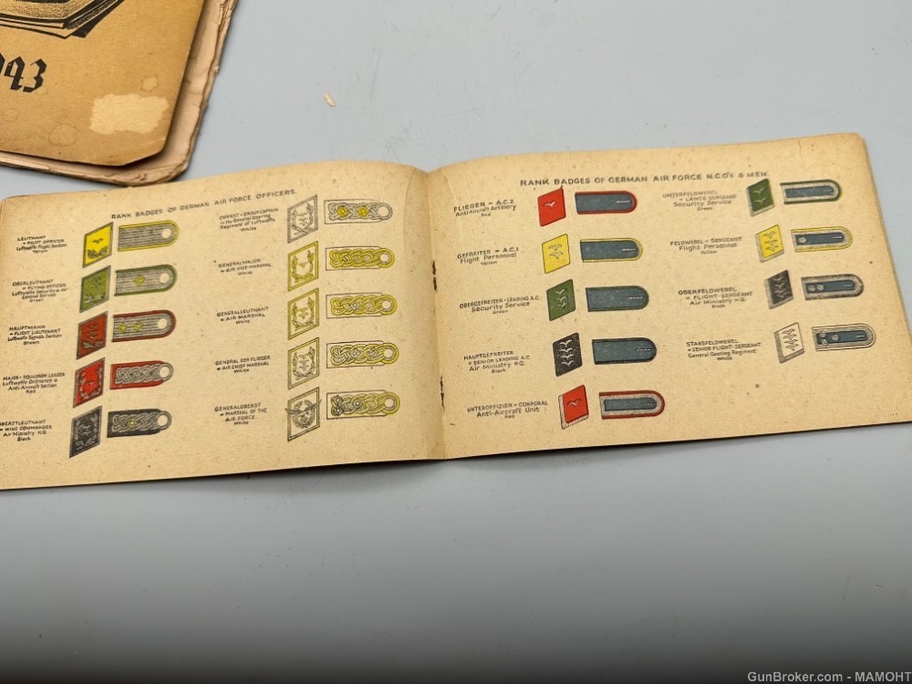 WW2 US Army Books on German Army Uniforms Intelligence data Badges ID 1943-img-20