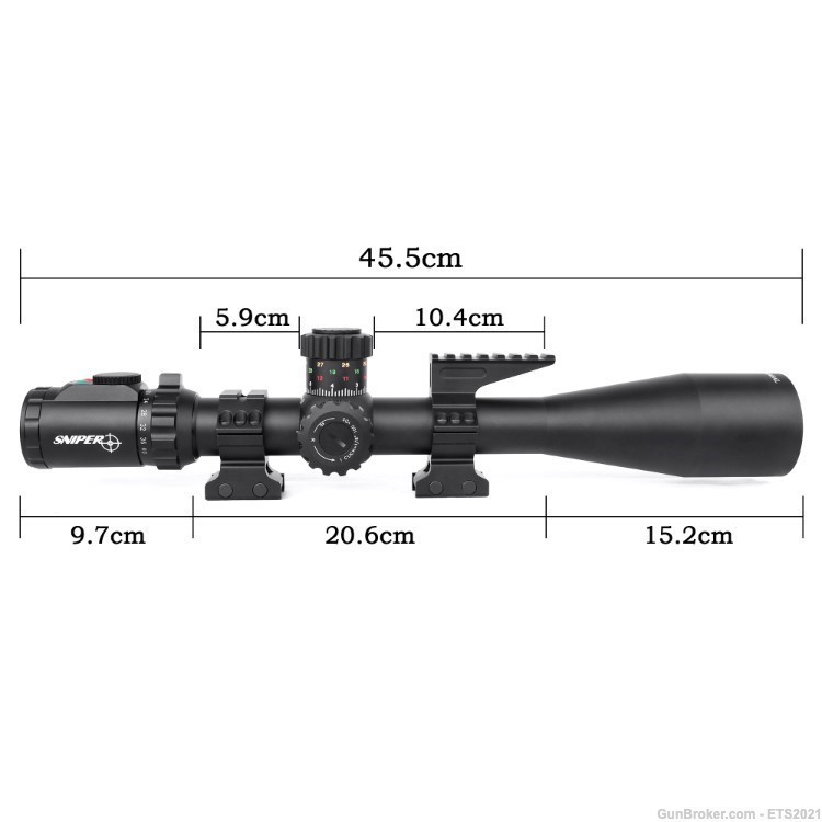 KT 5-40X56 SAL Rifle Scope 35mm Tube Side Parallax Adjustment Illuminated-img-4