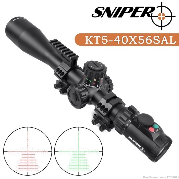 KT 5-40X56 SAL Rifle Scope 35mm Tube Side Parallax Adjustment Illuminated-img-0