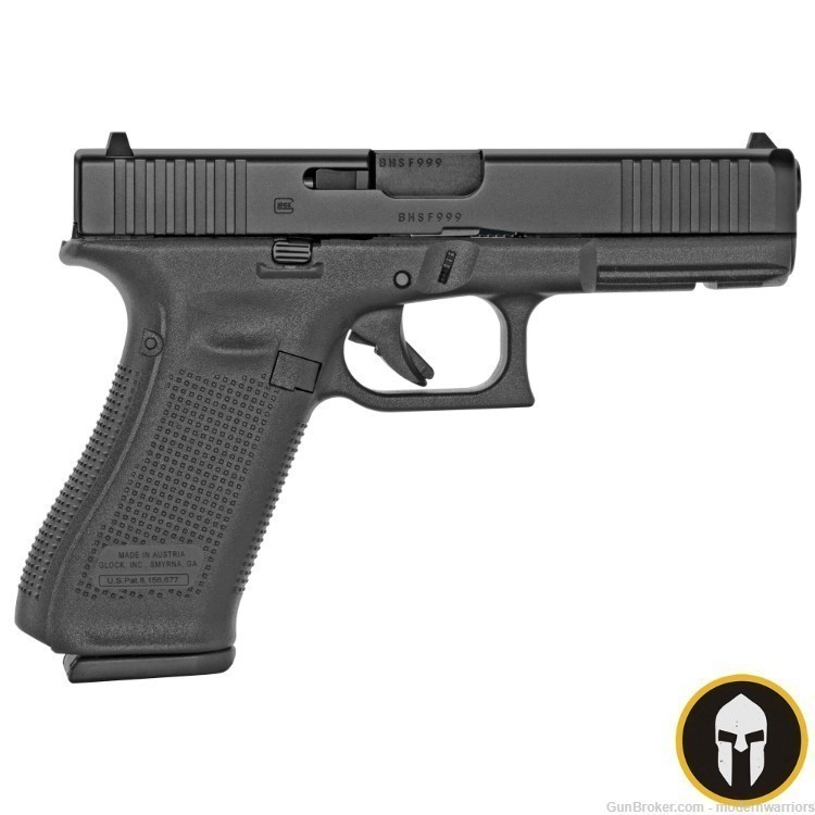 Glock 17 Gen 5 - 4.4" Barrel (9mm) - Front Serrations - Black-img-1