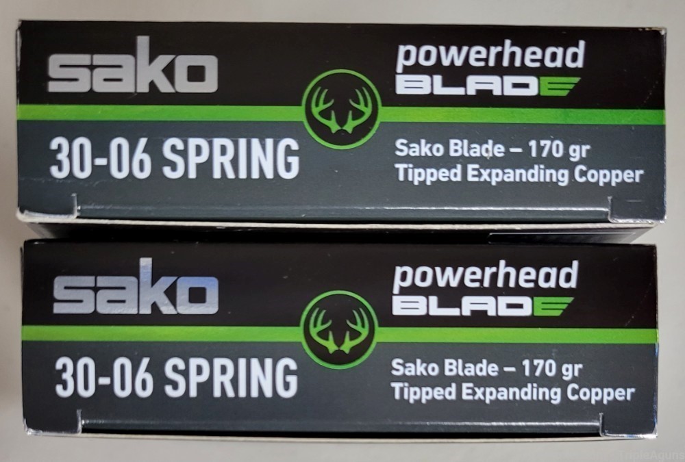 Sako Powerhead Blade 30-06 170gr tipped expanding copper lot of 40rds    -img-0