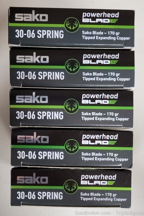 Sako Powerhead Blade 30-06 170gr tipped expanding copper lot of 100rds-img-0