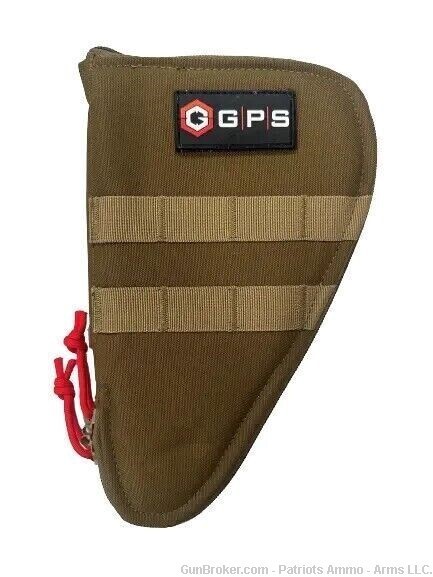 GPS OUTDOORS GPS-1004CPCT CONTOURED TAN HOLDS HANDGUN LOCKABLE PISTOL CASE-img-0
