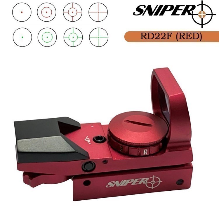 Sniper Red Holographic Reflex Red Dot Sight 4 Type Reticle for Picatinny -img-0