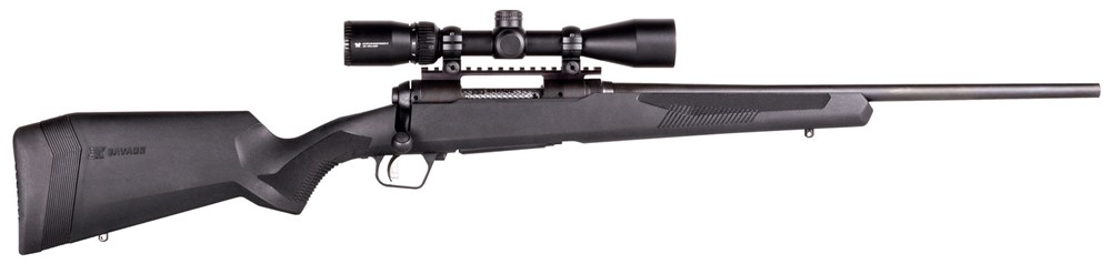 Savage 110 Apex Hunter XP 7mm Rem Mag Rifle 24 Black w/Vortex Crossfire II -img-0