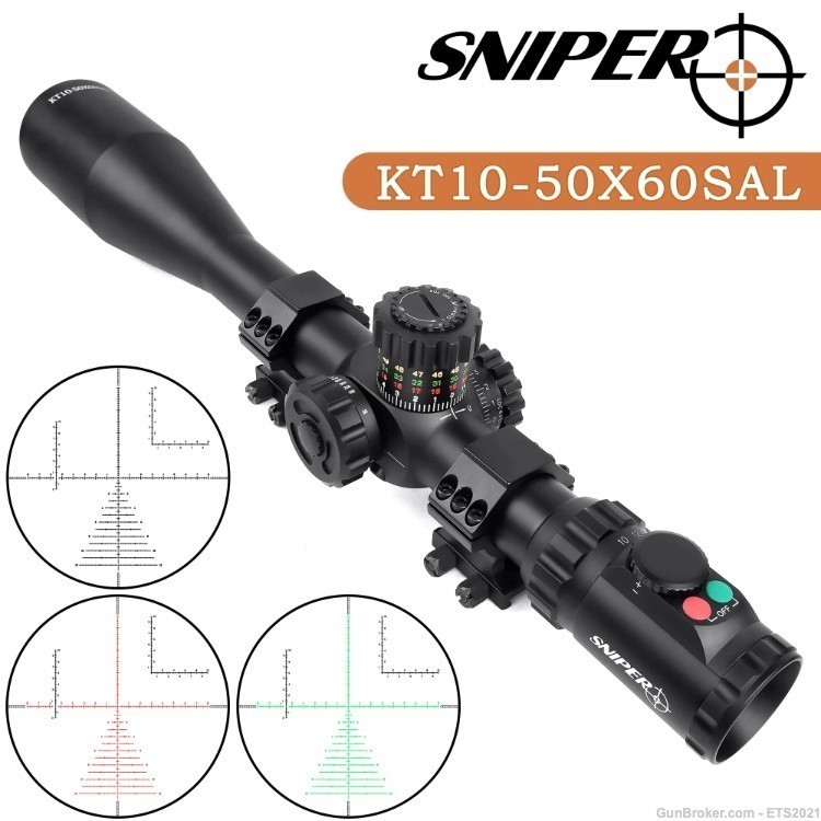 KT10-50X60SAL Riflescope 35mm Tube illuminated MOA reticle-img-0